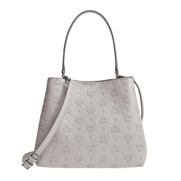 MCM Handbags - New MCM Monogram Sara Convertible Leather Hobo Bag